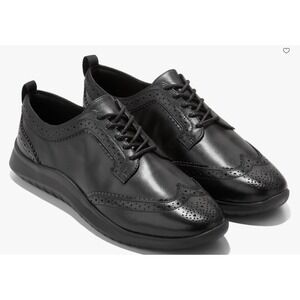 Cole Haan Womens Wingtip Oxford‎ Dress Shoes Black Leather Size 5.5 B NEW